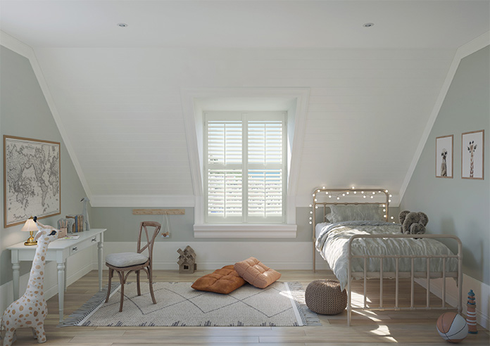 Kensington, Muted White - Full Height Twist&Fit Plantation Shutter - Image 9